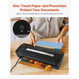 Macchina Laminatrice Portatile, Riscaldamento Rapido in 1 Minuto, Laminazione a Caldo e Freddo, Formato Massimo A3, per Spessori da 3-10 Mil, Adatta per Formati A4 A5 A6 - Product Image 5