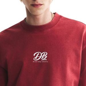 T-shirt à manches longues pour homme, coupe ample, col rond en coton, décontracté, essentiel de la mode, fournisseur OEM ODM pour marque privée personnalisée - Product Image 3