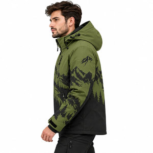Veste de ski imperméable unie, design tendance, pour la randonnée en montagne et le snowboard - Product Image 3