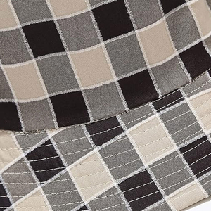 Unisex <b>Purple</b> Black Checkered Bucket <b>Hat</b> Casual Spring Summer Adult Canvas Style - Product Image 6