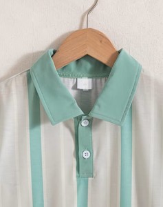 Baby Boys 2pcs Striped Polo Shirt & <b>Shorts</b> Set Summer Casual Breathable Cotton Outfit <b>Short</b> Sleeve Turn-down Collar - Product Image 5
