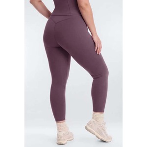 <b>Women</b> Yoga Set <b>Short</b> Sleeve Crew Neck Top High Waist Full Length <b>Leggings</b> Solid Color 2 Piece Workout Outfit - Product Image 5