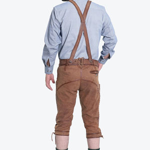 Ensemble Lederhosen bavarois haut de gamme pour homme, en cuir, brodé, pour le Festival de la Bière d'Oktoberfest, avec fourniture OEM ODM sous marque privée - Product Image 5