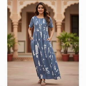 Unity Luxure Womens Plus Size Summer <b>Loose</b> Maxi <b>Dress</b> Casual Floral Printing Elegant Sunress Beach Vacation & Party - Product Image 1