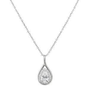 Collier pendentif halo en diamant poire 0,75 ct pour femme, or jaune 14 carats, pendentif délicat en diamant de laboratoire CVD serti clos, forme goutte d'eau - Product Image 2