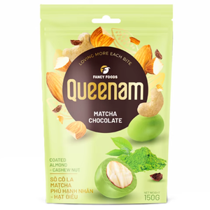 Mejor Precio al por Mayor, Proveedor de Exportación, Dragees de Chocolate, Dulces HALAL OEM/ODM, Nueces de Almendra y Anacardo Cubiertas de Chocolate Matcha, 150G - Product Image 1