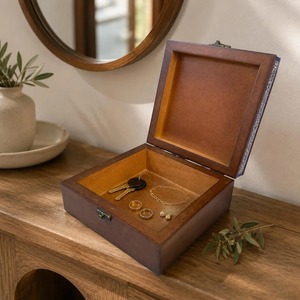 Handmade Decorative <b>Wooden</b> Jewelry <b>Storage</b> <b>Box</b> With Customized Size Square Shape <b>Wooden</b> Jewelry <b>Storage</b> <b>Box</b> - Product Image 2