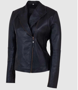 Women Leather Fashion <b>jacket</b> Black color <b>sheepskin</b> long sleeve fashion leather women Winter leather <b>jacket</b> - Product Image 1