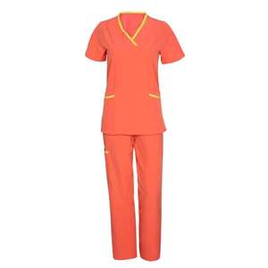 Uniformes Médicos Casuales de Verano para Mujer, Cuello en V, Elásticos, para Hospital, Clínica Dental, Venta al Por Mayor - Product Image 1