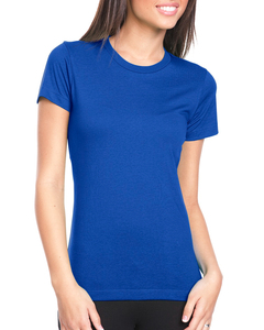 Camiseta de Manga Corta con Cuello Redondo de Color Sólido 100% de Alta Calidad para Mujer, Camiseta de Algodón Lisa para Mujer, Camiseta Informal para Mujer - Product Image 1