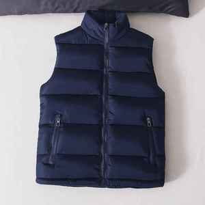 Custom Men's Lightweight Nylon Puffer Vest Winter Insulated Sleeveless Outdoor Workwear Casual Body <b>Warmer</b> Plus Size - Product Image 5