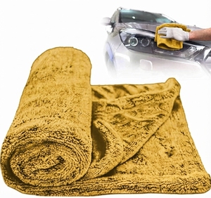 Toalla de microfibra para secar el coche, de doble capa, sin bordes, de secado rápido y sin rayas - Product Image 5