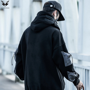 เสื้อฮู้ดสไตล์ Urban สำหรับใส่กลางแจ้ง พร้อมกระเป๋าแขนเสื้อแบบ Utility กันน้ำ คุณภาพสูง สวมใส่สบายทรงหลวม สไตล์ Techwear - Product Image 2