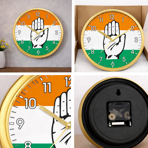 นาฬิกาแขวนผนังพิมพ์ลายดิจิทัลแบบส่วนตัวร่วมสมัย พร้อมของตกแต่งศิลปะสำหรับคริสต์มาสและวันแม่ - Product Image 2