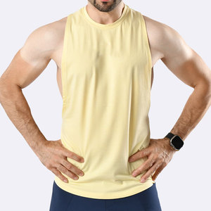 Heavyweight Factory Price 240 Gsm Bulk Manufacturer Tank Top Curved Hem 100% Cotton <b>Stringer</b> Cut Out Sleeveless Muscle Fit - Product Image 2