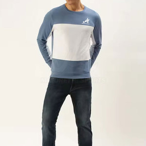 Style de mode minimaliste, sweat-shirt pour homme en coton 100%, tissu polaire, respirant, séchage rapide, texture lisse, look épuré, pour tous les jours - Product Image 4