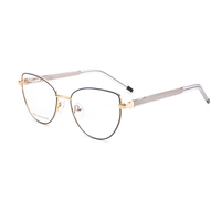 Nouvelles montures de lunettes optiques en métal style œil de chat, prix d'usine, montures de lunettes en métal, montures optiques, lunettes de lecture
