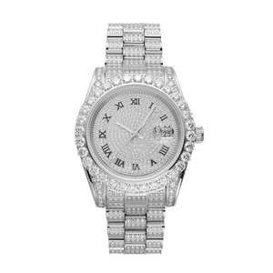 Vvs Moissanite Diamond Watch Hip Hop Out Watches Pass Diamond Tester <b>Wristwatch</b> for Men's Fashion. - Product Image 6
