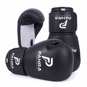 Gants de boxe MMA Sanda unisexes légers en cuir véritable de haute qualité avec fermeture auto-agrippante et logo personnalisé pour l'entraînement professionnel - Product Image 5