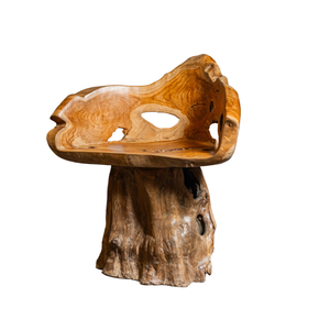 ARTERRA Juego de Mesa de Raíz de Teca Hecho a Mano de Lujo, Sillones Esculpidos, Diseño Rústico Moderno, Muebles para Sala de Estar - Product Image 2