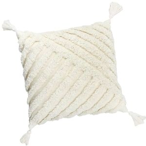 Striped Design 100% Cotton Linen Fabric Soft Tufting Texture Home Decoration Pillow Cover Exclusively Hand Tufted Price - Product Image 6