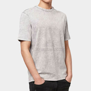 Créez votre propre logo imprimé sur des t-shirts pour hommes en coton 100% effet délavé, coupe ample, style décontracté, dernier design de t-shirt effet délavé pour hommes - Product Image 6