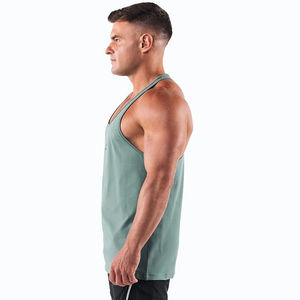 Débardeur côtelé personnalisé pour homme, col rond, uni, basique, en coton, décontracté, pour le sport et le fitness - Product Image 2