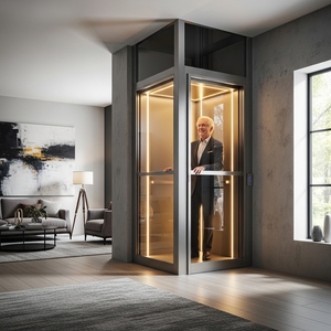 <span class=keywords><strong>Ascensor</strong></span> Residencial de Fácil Instalación con Numeración Física, Elevador para Pequeñas Villas sin Foso, Personalizado de Fábrica - Product Image 3