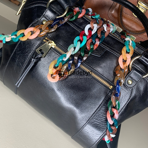Chaîne en résine faite à la main, bijoux fantaisie élégants, collier en résine coloré, léger, durable, tendance pour femmes et filles, Tradebyd - Product Image 6