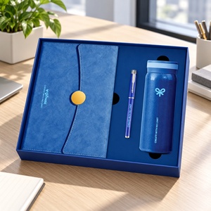 Custom <b>Gift</b> Box and Paper <b>Bag</b> <b>Bottle</b> 300ml Notebook Pen <b>Gift</b> Set with Logo Employee Welcome Kit Wholesale Bulk Low MOQ - Product Image 4