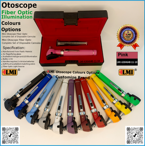 Otoscopio de Fibra Óptica Rosa, Juego de Instrumentos de Alta Calidad, Herramienta Médica Manual para Revisión de Oídos, al Mejor Precio - Product Image 4