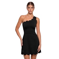 Robe de tennis asymétrique en dentelle pour femme, avec coussinets de poitrine intégrés, style combinaison, pour la course, le Pilates et l'entraînement (vêtements de sport)