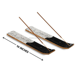 Premium Wooden Incense <b>Stick</b> Stand with enamel printed Unique Handmade Sandalwood Holder for Ramadan, Meditation & Home Styling - Product Image 2