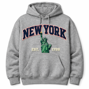 เสื้อฮู้ดดี้ผ้าเชนิลล์ปักลาย New York สำหรับผู้ชาย สไตล์ลำลอง ผ้าฝ้ายฟลีซ พิมพ์ลายด้านหน้า ทรงปกติ ใส่ได้ในช่วงฤดูใบไม้ร่วง - Product Image 5