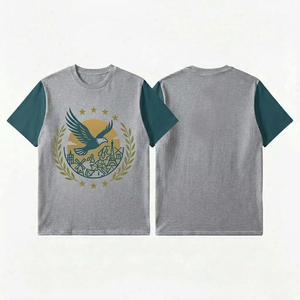 Camiseta de Manga Corta para Hombre, Corte Regular, 100% Algodón, Tela de Lona Transpirable, Anti-UV, Venta al por Mayor en EE. UU. y Europa - Product Image 4