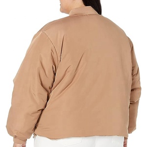Kapalı düğmeler ile 2023 kadın Letterman kışlık ceketler yamalar toptan fiyat ile fabrika kaynağı uzun dış giyim - Product Image 5