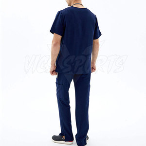Ensemble de vêtements de travail professionnels en coton tricoté 100% pour hommes dans les milieux de santé - Product Image 2