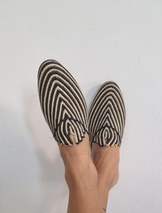 Handmade Raffia <b>Mules</b>: Moroccan Babouches, Summer Flats - Product Image 1