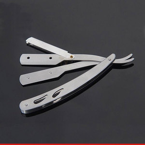 Navaja de Afeitar Recta de Acero Inoxidable de Lujo Personalizada al por Mayor con Cuchilla Reutilizable para Barbería - Product Image 3