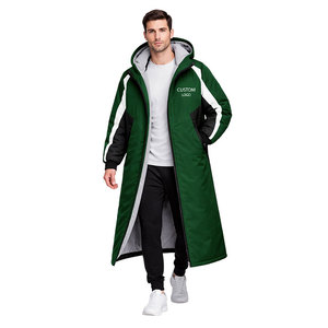 Best Quality Unisex Swim <b>Parka</b> Coat <b>Waterproof</b> Windproof Hooded Long <b>Jacket</b> for Beach Pool Training and Outdoor Sports - Product Image 2