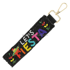 Howdy Handmade Gingerbread for Sequin Wristlet Bag Charm Beaded Embroidered Keychain DIY Western Christmas Accessory - Product Image 6