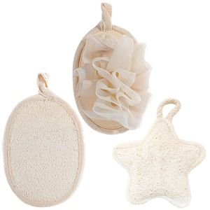 EXPAD Biodegradable Loofah Bath Pad <b>Exfoliating</b> <b>Sponge</b> Mina Brown for Men Women Daily Bath Care - Product Image 4