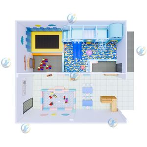 Équipement de terrain de jeu intérieur commercial, thème nature, aire de jeux souple, piscine à balles, toboggan, structure d'escalade, matériaux robustes, grande capacité - Product Image 1