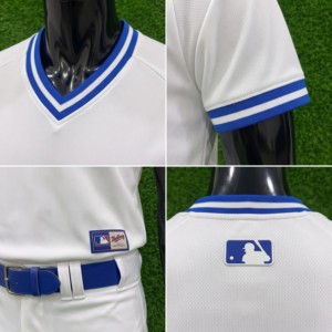 Camiseta de Béisbol para Hombre Topline TONE, Blanca y Azul, con Estampado por Sublimación, Patrón 3D, Tejido de Malla, Cuello en V, Manga Corta, Transpirable - Product Image 4