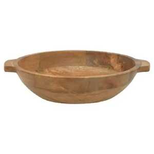 Bol à fruits élégant en bois massif, design moderne, fait main, léger, grain naturel, saladier en bois, écologique, pour le camping - Product Image 2