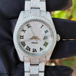 Reloj de diamantes unisex de proveedor indio diseñado para parejas, con estilo a juego y para la moda diaria, disponible a precio con descuento. - Product Image 1