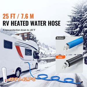 25ft Heated RV <b>Water</b> Hose with Corrugated Cover 45 Fahrenheit Antifreeze Automatic Self-Regulating <b>Drinking</b> <b>Water</b> Hose - Product Image 4