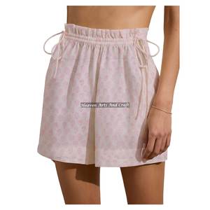 <b>Women's</b> 100% Cotton Quick Dry <b>Swim</b> Trunks Casual Board Drawstring Weekend <b>Shorts</b> With Hand Block Print Pattern Daily Wear <b>Shorts</b> - Product Image 2