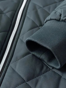 Men's <b>Long</b> Windproof Canvas Bomber <b>Jacket</b> with Fleece Lining Customizable Design for <b>Winter</b> Travel-Solid Color - Product Image 4