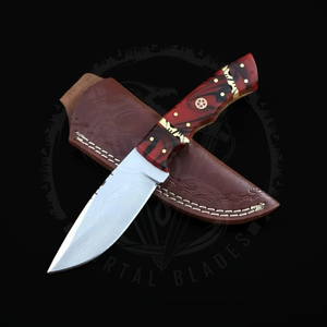Cuchillo de Hoja Fija de Acero de Damasco Personalizable de Alta Calidad, Borde Liso, 1 Año de Garantía, Venta al por Mayor, Fácil de Transportar, Cuchillo para Senderismo y Camping - Product Image 5